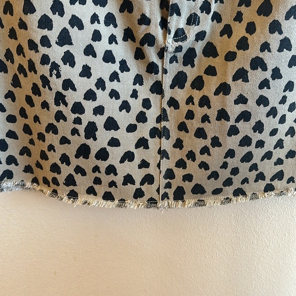 The Nines Cheetah Print Mini Skirt Size Large Stone Black High Waisted - Picture 5 of 12